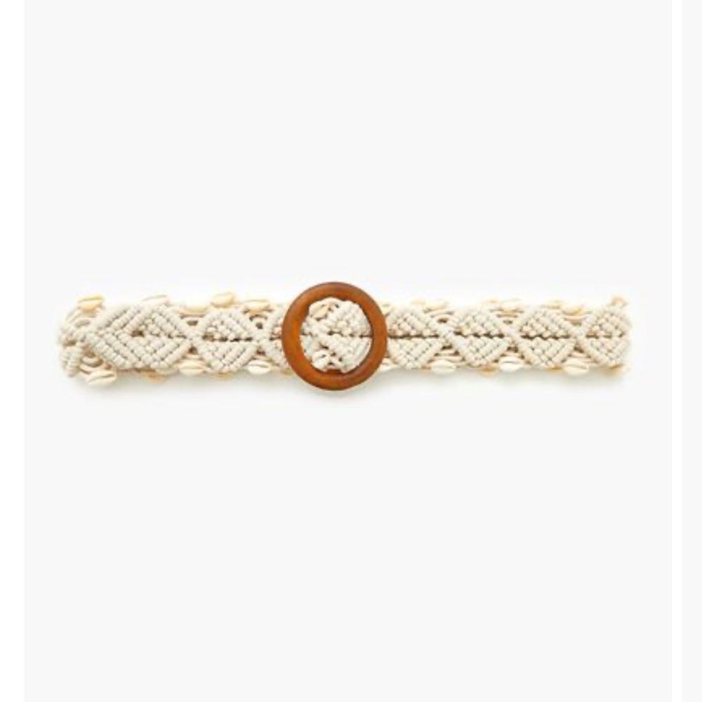NWOT Macrame Crochet Seashell Belt